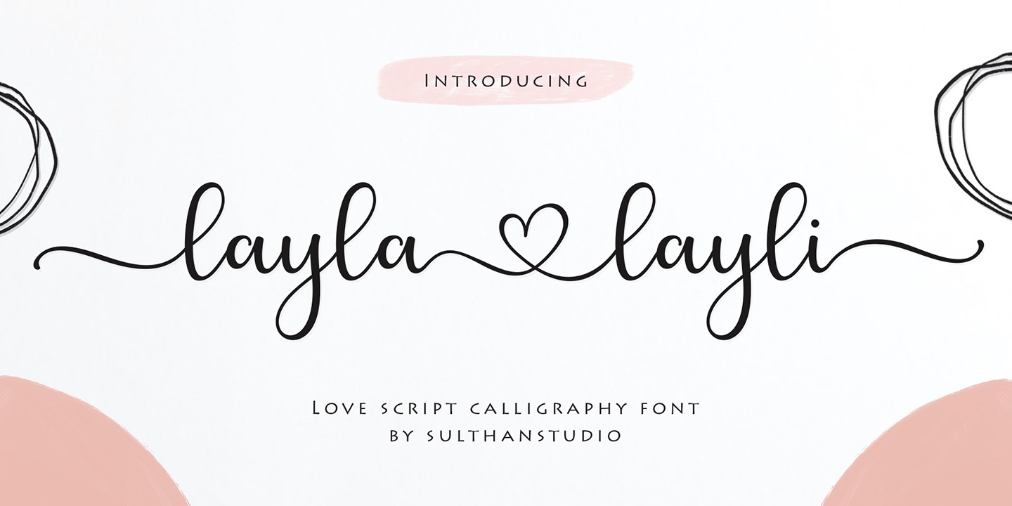 Пример шрифта Layla Layli #1
